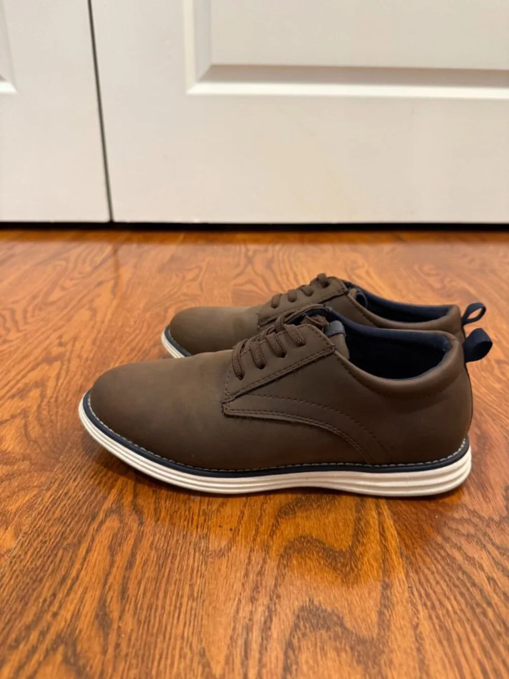 Deer Stags Dapper Jr Boys Brown Dress Shoes Size 3M